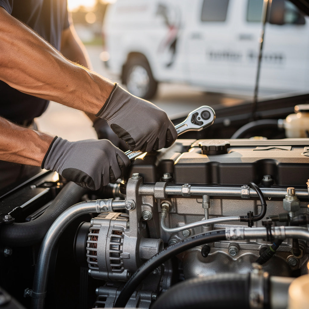 Jarhead Mobile Diesel mechanic providing on-site commercial truck repair services in San Diego